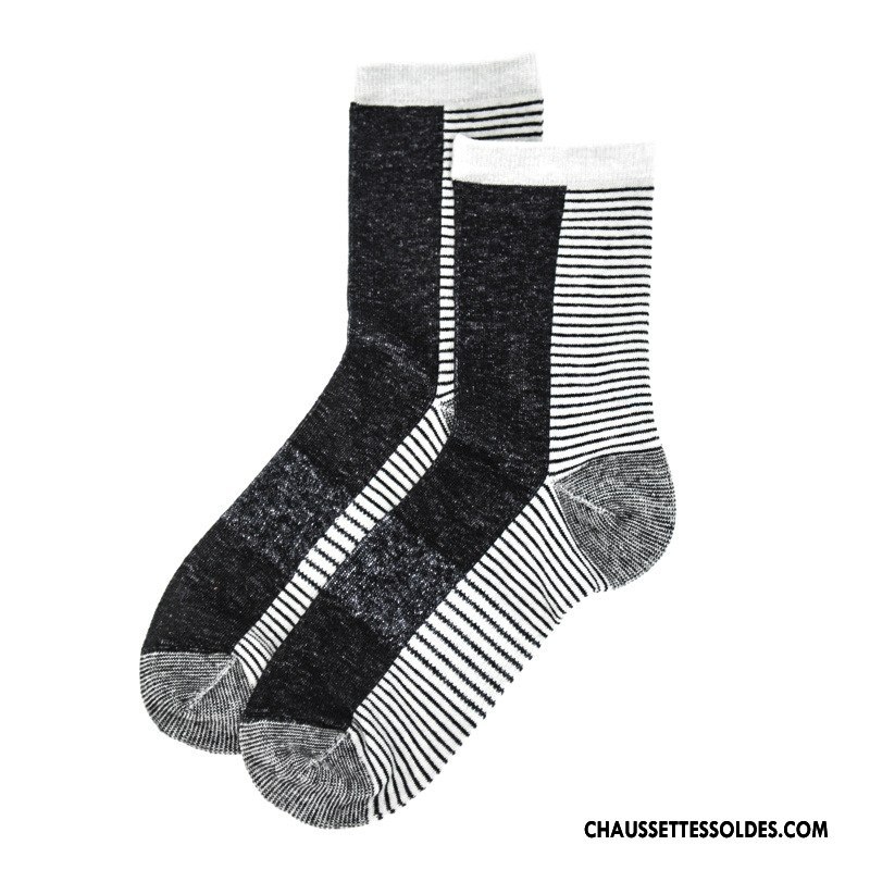 Chaussettes Mi Hautes Femme 100% Coton Style Chaud Hiver Matelassé L'automne Chaussettes En Coton Vert