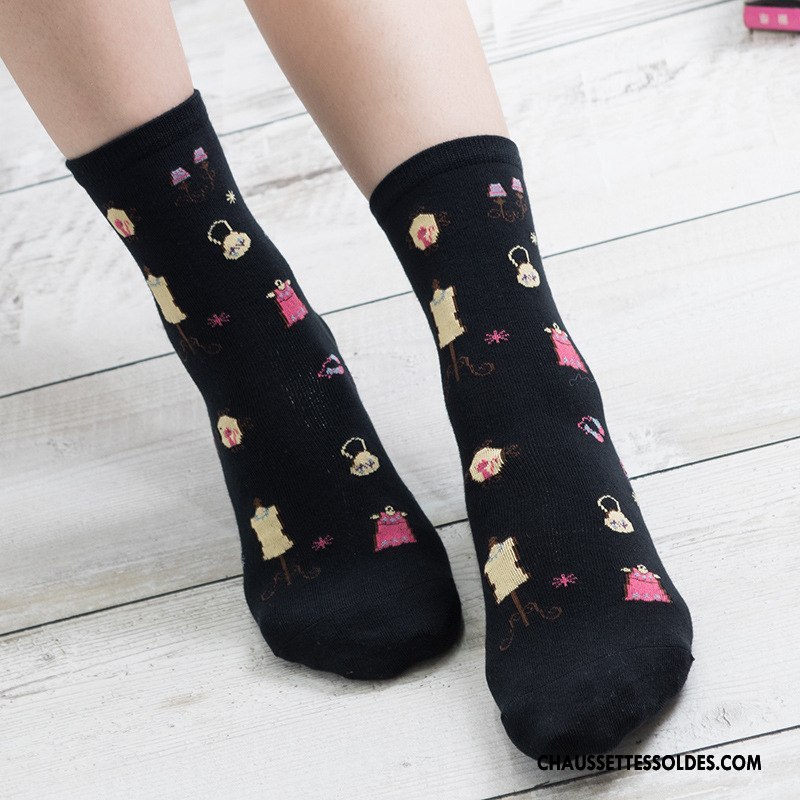 Chaussettes Mi Hautes Femme Adulte L'automne Charmant Fluide Doux Le Nouveau Hiver Gris