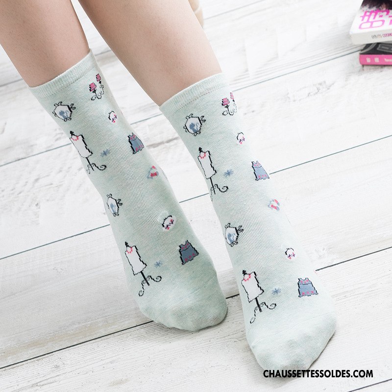 Chaussettes Mi Hautes Femme Adulte L'automne Charmant Fluide Doux Le Nouveau Hiver Gris
