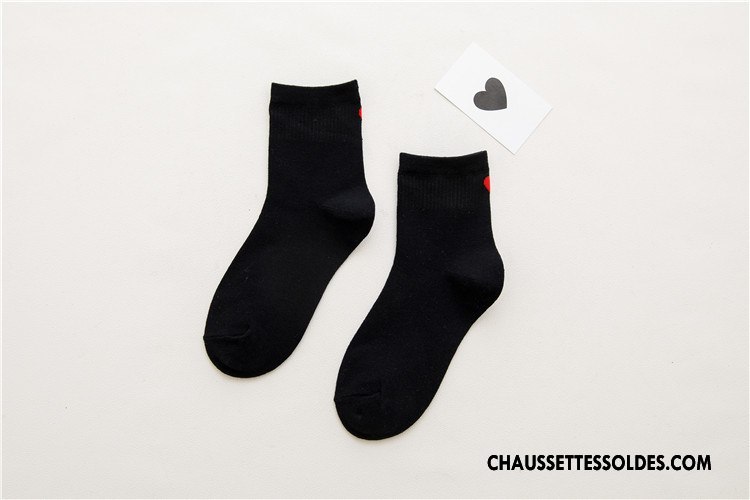 Chaussettes Mi Hautes Femme Amour Hiver Milieu Chaussette Courte Nouveau Le Nouveau Blanc