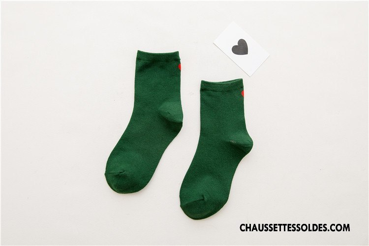 Chaussettes Mi Hautes Femme Amour Hiver Milieu Chaussette Courte Nouveau Le Nouveau Blanc