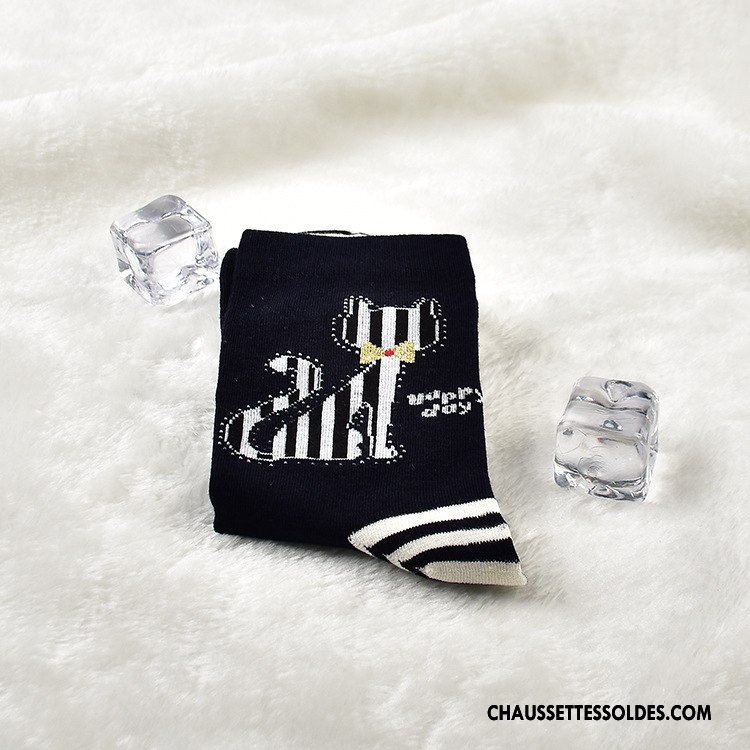 Chaussettes Mi Hautes Femme Animal Milieu Mode Modèle Tous Les Assortis Le Nouveau Gris