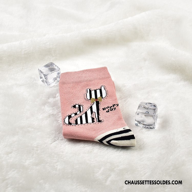 Chaussettes Mi Hautes Femme Animal Milieu Mode Modèle Tous Les Assortis Le Nouveau Gris