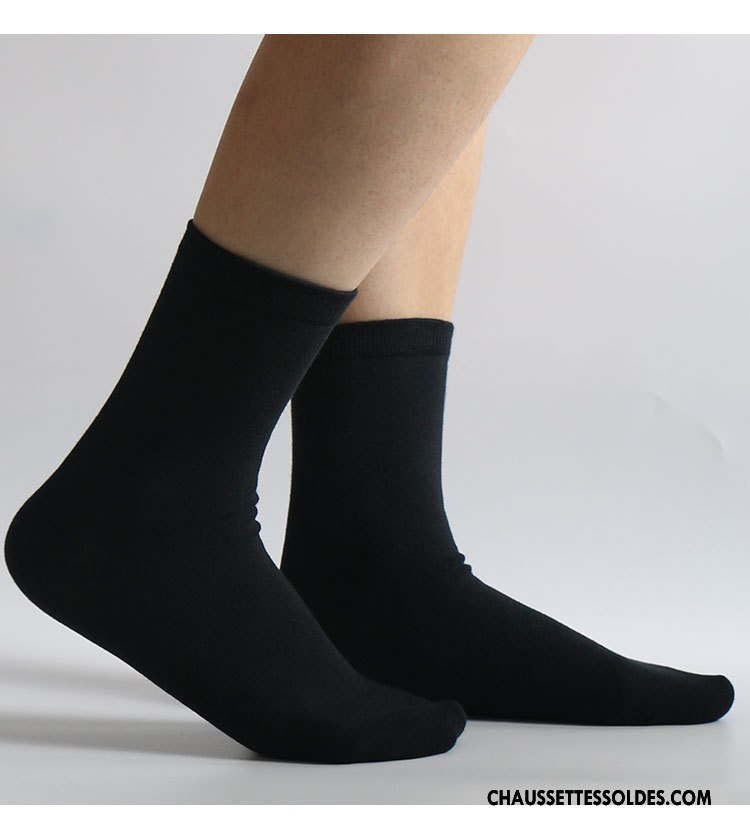 Chaussettes Mi Hautes Femme Anti-odeur Dame Respirant Fleurs Milieu Chaussettes En Coton Pure Bleu