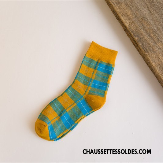 Chaussettes Mi Hautes Femme Art Milieu Doux Nouvelles Arrivées 100% Coton Style Chaud Coloré