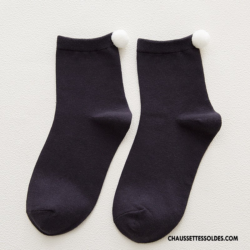 Chaussettes Mi Hautes Femme Art Tendance Chaussette Courte Nouvelles Arrivées Dame Légère Gris Foncé
