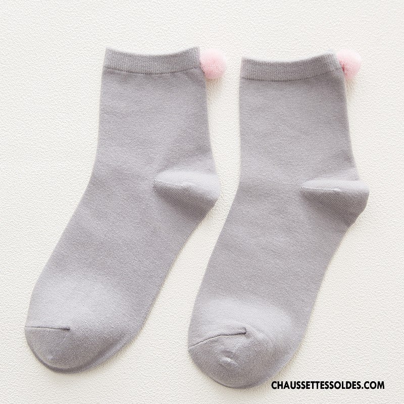 Chaussettes Mi Hautes Femme Art Tendance Chaussette Courte Nouvelles Arrivées Dame Légère Gris Foncé