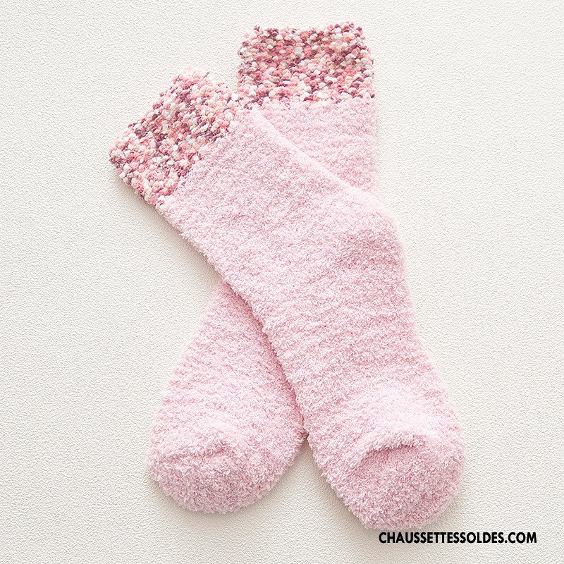 Chaussettes Mi Hautes Femme Blanc