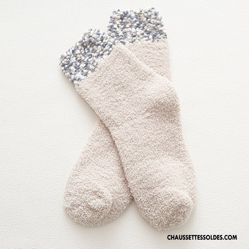 Chaussettes Mi Hautes Femme Blanc