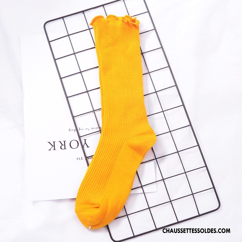 Chaussettes Mi Hautes Femme Bois 100% Coton Hiver Dentelle Milieu Chaussette Courte Bordeaux Pure