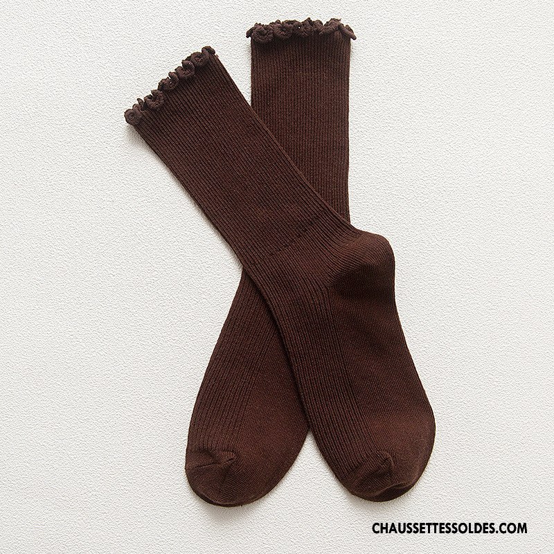 Chaussettes Mi Hautes Femme Bois Bleu