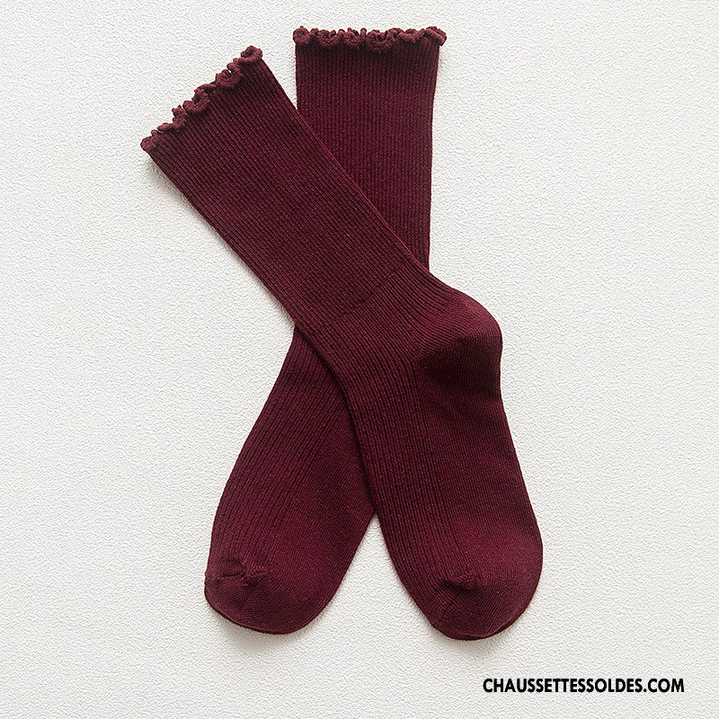 Chaussettes Mi Hautes Femme Bois Bleu