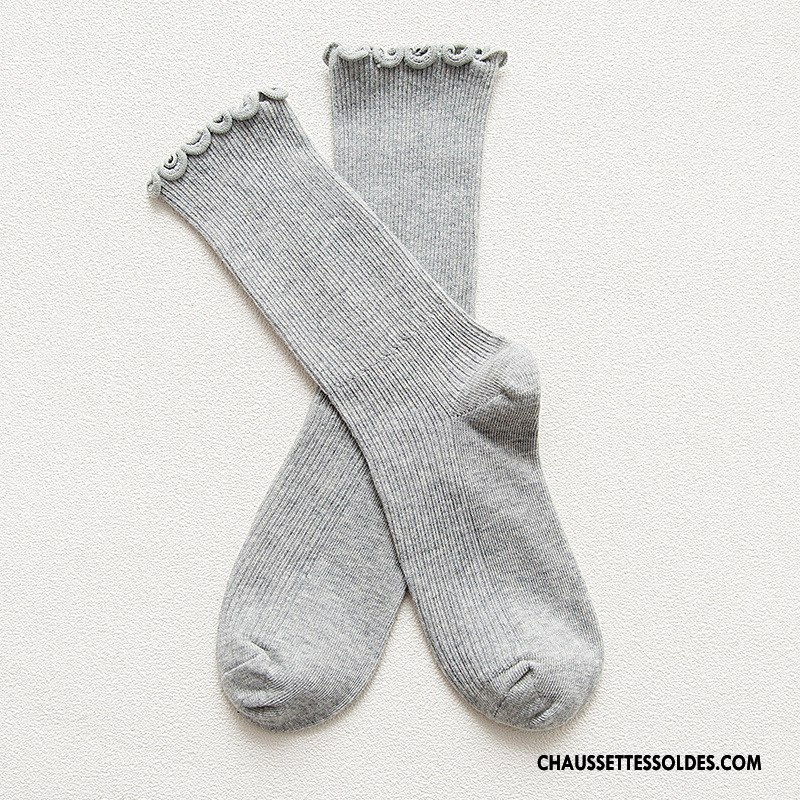Chaussettes Mi Hautes Femme Bois Bleu