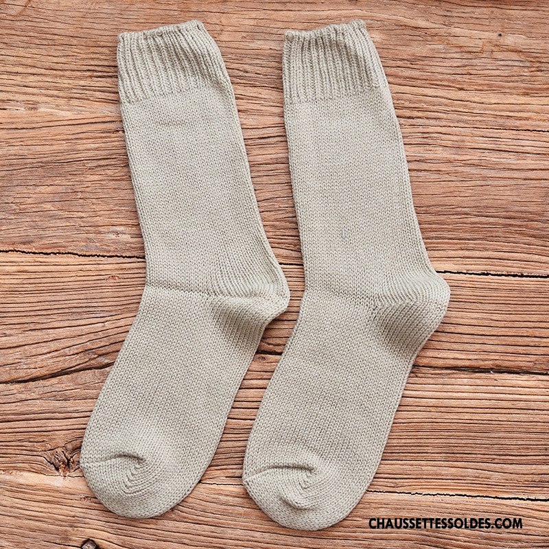Chaussettes Mi Hautes Femme Bottes Courtes Renforcé Rétro Mélangé Rouge