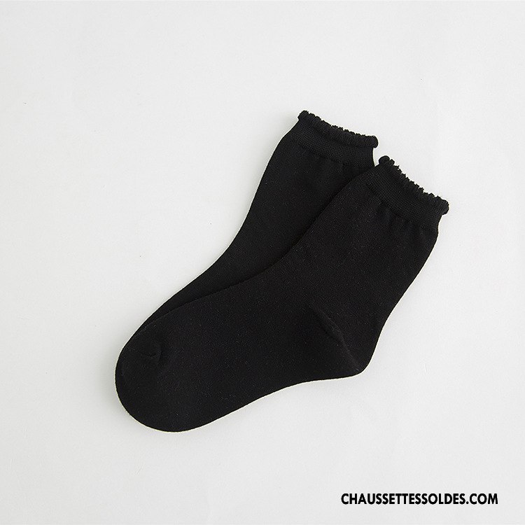 Chaussettes Mi Hautes Femme Bulle Milieu Chaussette Longue Casual L'automne Nouvelles Arrivées Pure Rose