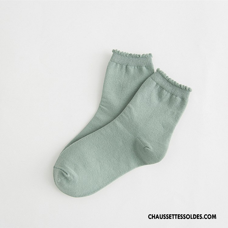 Chaussettes Mi Hautes Femme Bulle Milieu Chaussette Longue Casual L'automne Nouvelles Arrivées Pure Rose