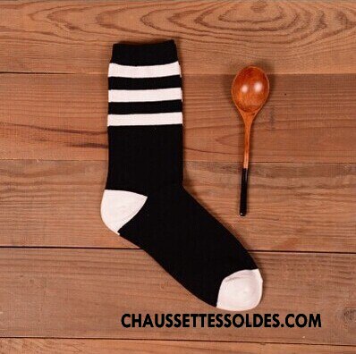 Chaussettes Mi Hautes Femme Campus Vent Coton Bio Étoile Homme Milieu Nouvelles Arrivées Blanc Noir