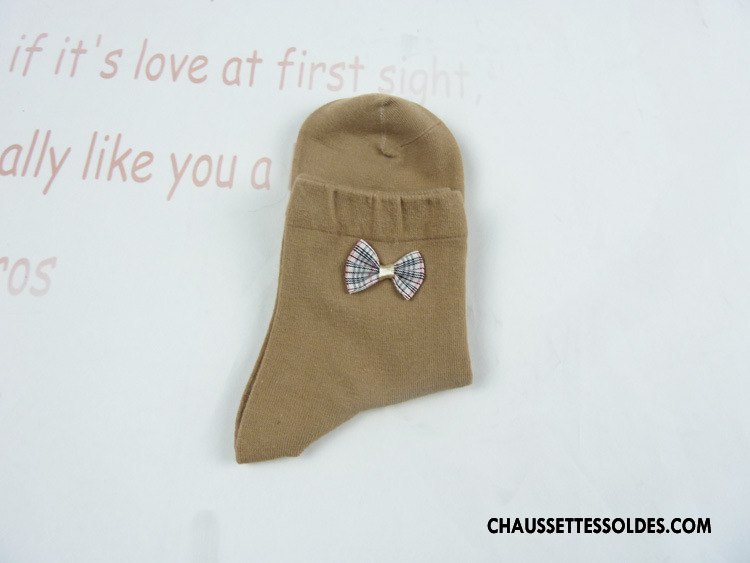 Chaussettes Mi Hautes Femme Casual Hiver Papillon Respirant Chaussettes En Coton Le Nouveau Bleu