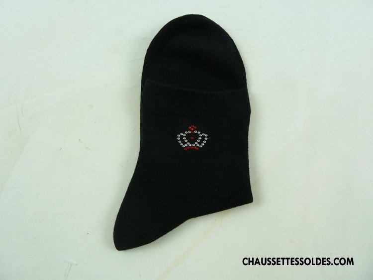 Chaussettes Mi Hautes Femme Casual L'automne Chaussettes En Coton Adulte Matelassé Hiver Rose