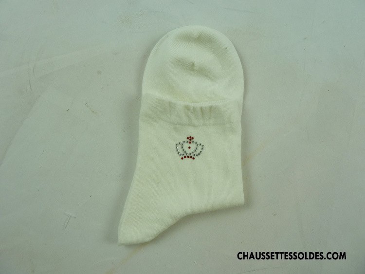 Chaussettes Mi Hautes Femme Casual L'automne Chaussettes En Coton Adulte Matelassé Hiver Rose