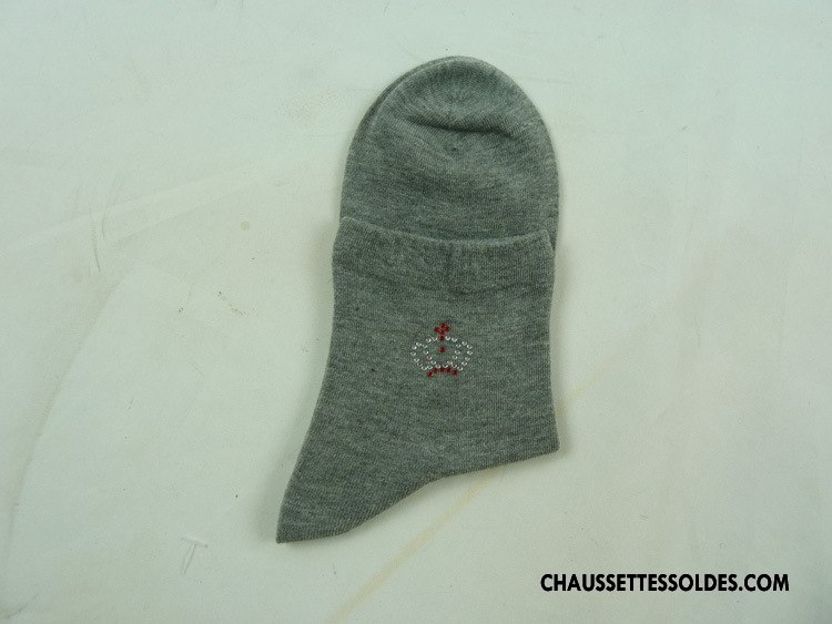 Chaussettes Mi Hautes Femme Casual L'automne Chaussettes En Coton Adulte Matelassé Hiver Rose