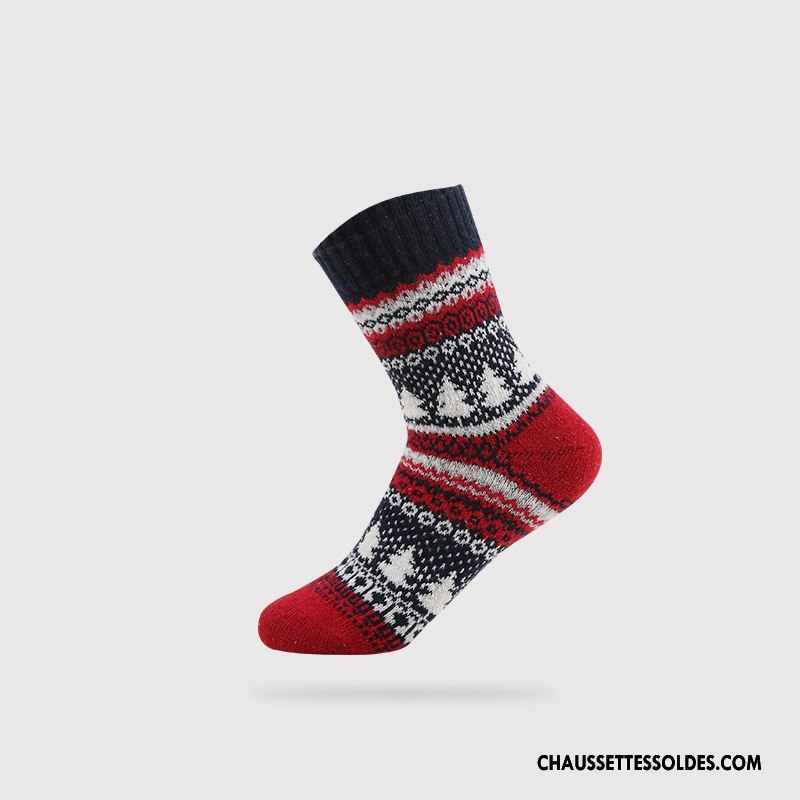 Chaussettes Mi Hautes Femme Casual Lapin La Laine Milieu Rétro Dame Couleurs Mixtes Vert