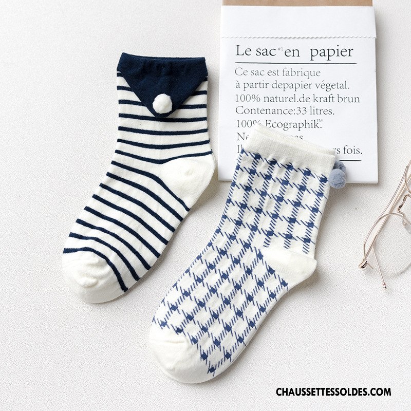 Chaussettes Mi Hautes Femme Charmant L'automne Dame Hiver Matelassé Milieu Rose
