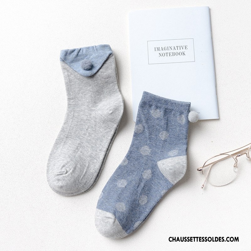 Chaussettes Mi Hautes Femme Charmant L'automne Dame Hiver Matelassé Milieu Rose