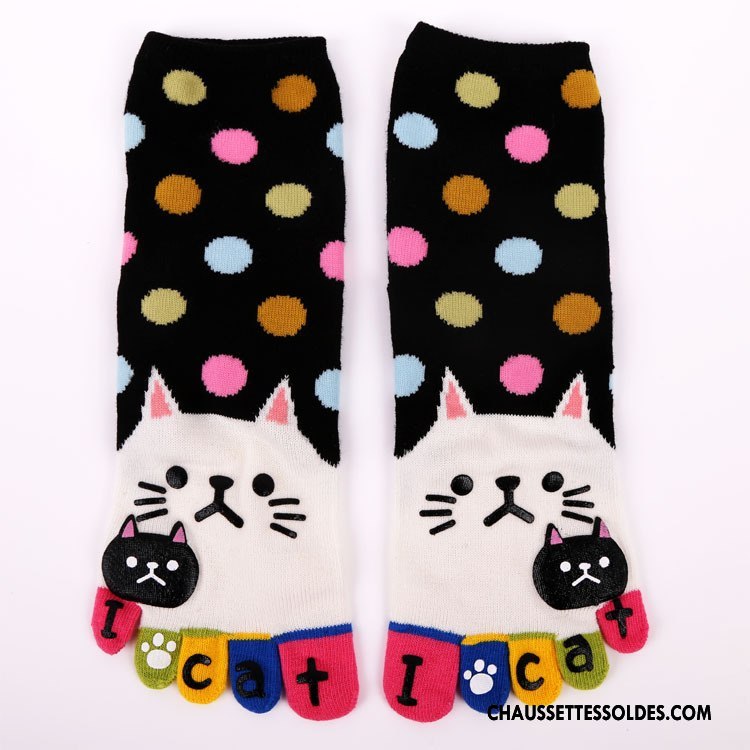 Chaussettes Mi Hautes Femme Charmant Matelassé L'automne Petit Dessin Animé Milieu Bleu