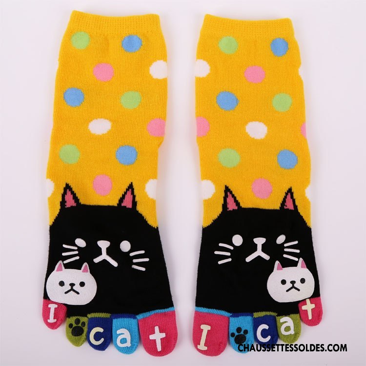 Chaussettes Mi Hautes Femme Charmant Matelassé L'automne Petit Dessin Animé Milieu Bleu