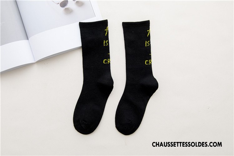 Chaussettes Mi Hautes Femme Chaussette Courte L'automne Coton Bio Lettre Hiver Le Nouveau Marron / Brun