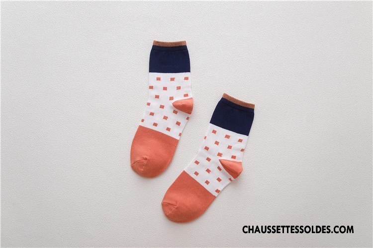 Chaussettes Mi Hautes Femme Chaussette Courte Plaine Milieu Personnalité Chaussettes En Coton Le Nouveau Gris