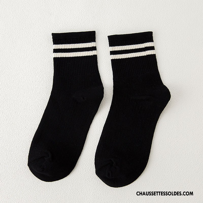 Chaussettes Mi Hautes Femme Chaussettes En Coton Dame Milieu Casual L'automne Hiver Or