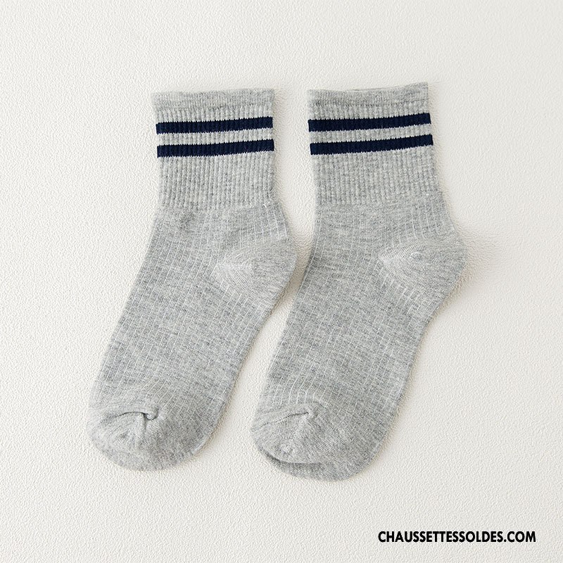 Chaussettes Mi Hautes Femme Chaussettes En Coton Dame Milieu Casual L'automne Hiver Or