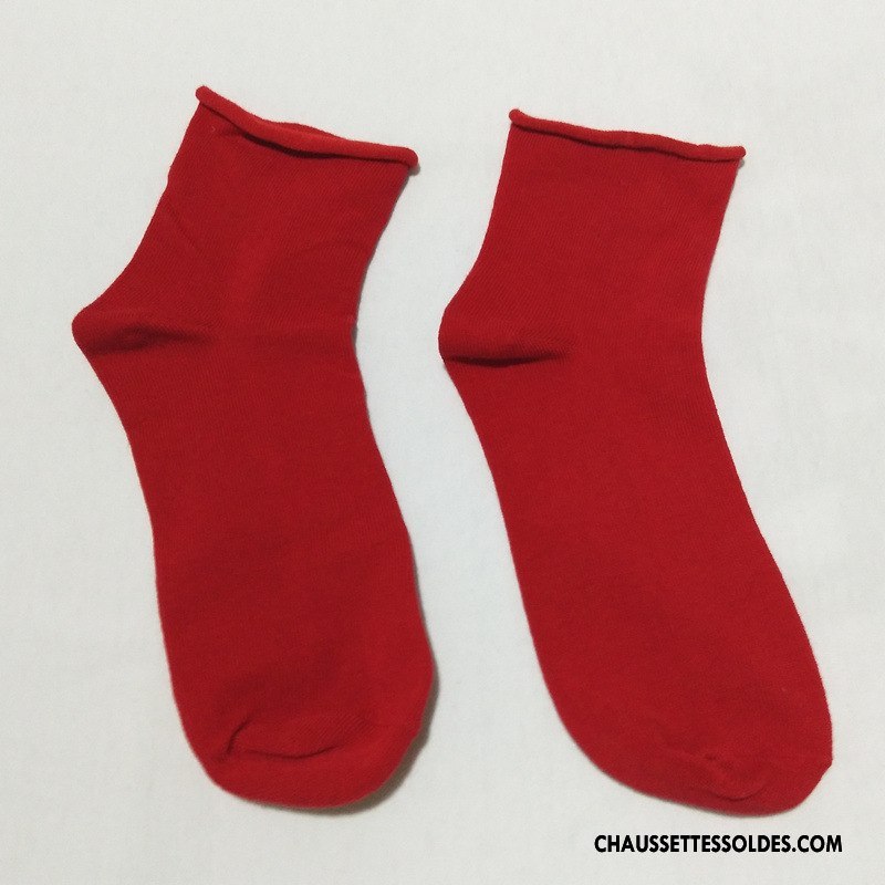 Chaussettes Mi Hautes Femme Chaussettes En Coton Dame Ourlet Tous Les Assortis Nouvelles Arrivées Court Pure Jaune