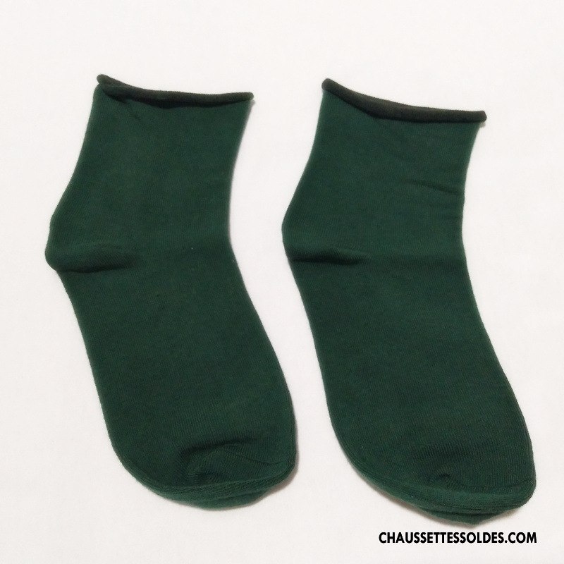 Chaussettes Mi Hautes Femme Chaussettes En Coton Dame Ourlet Tous Les Assortis Nouvelles Arrivées Court Pure Jaune