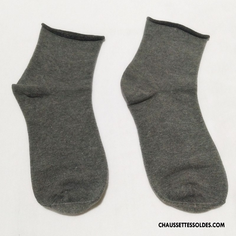 Chaussettes Mi Hautes Femme Chaussettes En Coton Dame Ourlet Tous Les Assortis Nouvelles Arrivées Court Pure Jaune