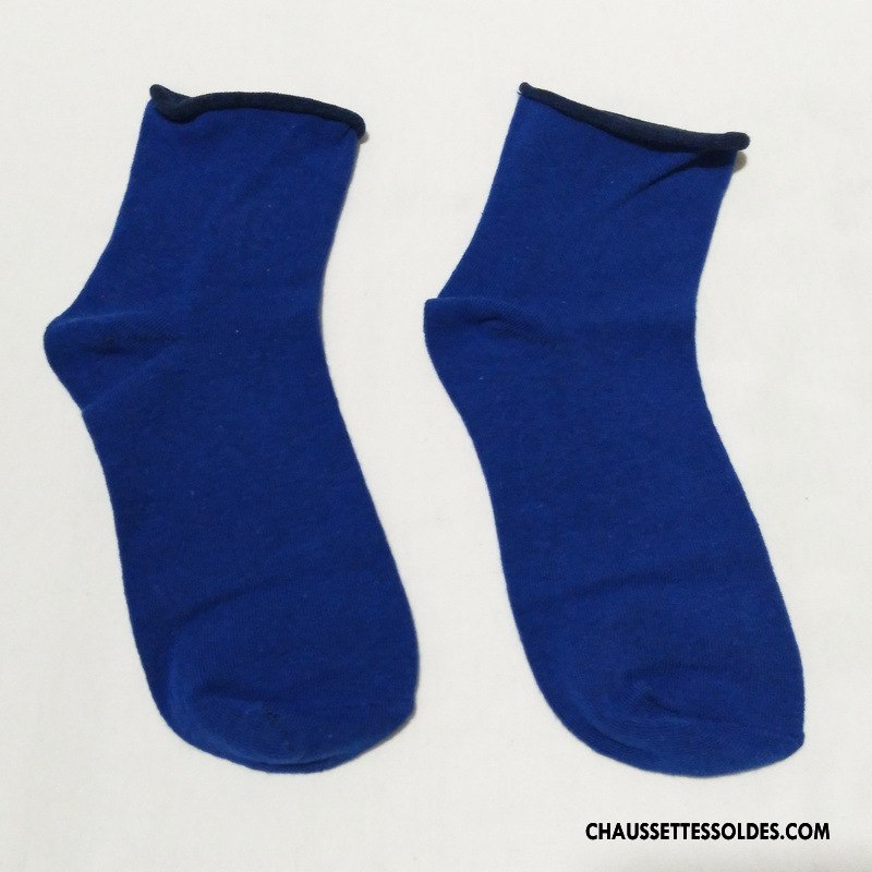 Chaussettes Mi Hautes Femme Chaussettes En Coton Dame Ourlet Tous Les Assortis Nouvelles Arrivées Court Pure Jaune