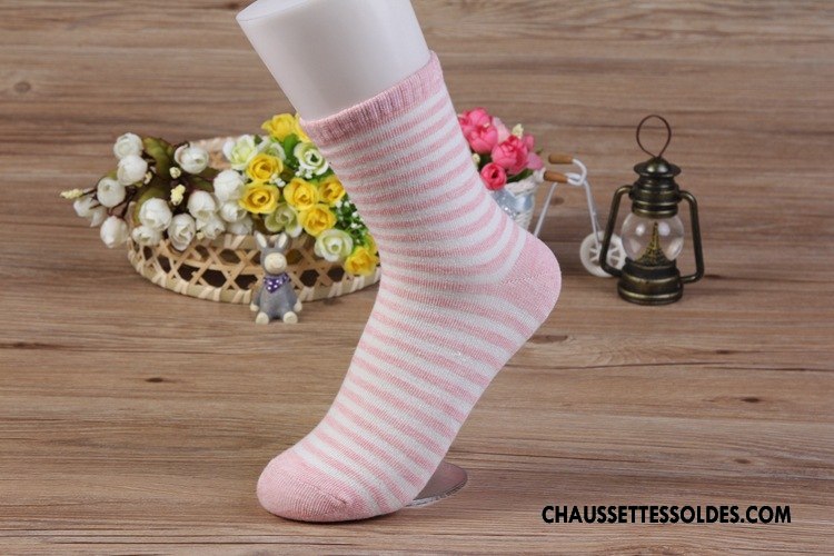 Chaussettes Mi Hautes Femme Chaussettes En Coton Milieu Casual Couleur Matelassé Violet