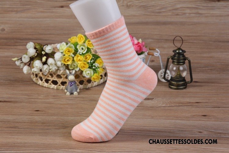 Chaussettes Mi Hautes Femme Chaussettes En Coton Milieu Casual Couleur Matelassé Violet