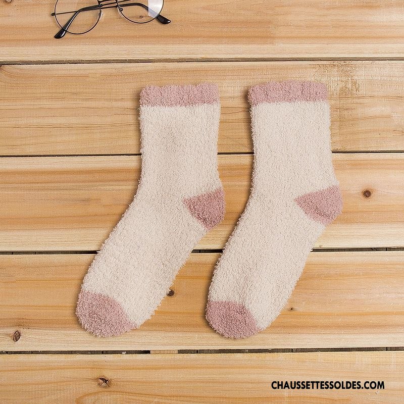 Chaussettes Mi Hautes Femme Confortable Flambage Dame Le Nouveau Milieu Hiver Vert