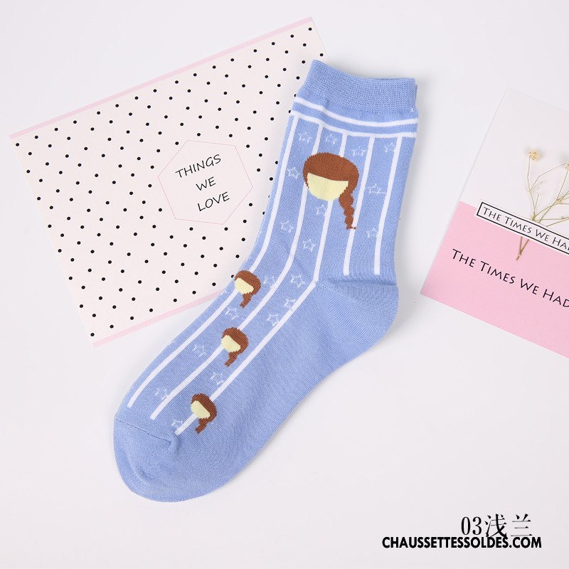 Chaussettes Mi Hautes Femme Coton Bio Nouvelles Arrivées Personnalité Fille Dame Tendance Vert