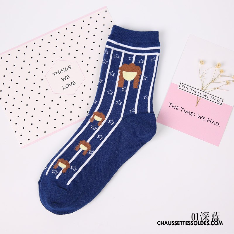Chaussettes Mi Hautes Femme Coton Bio Nouvelles Arrivées Personnalité Fille Dame Tendance Vert