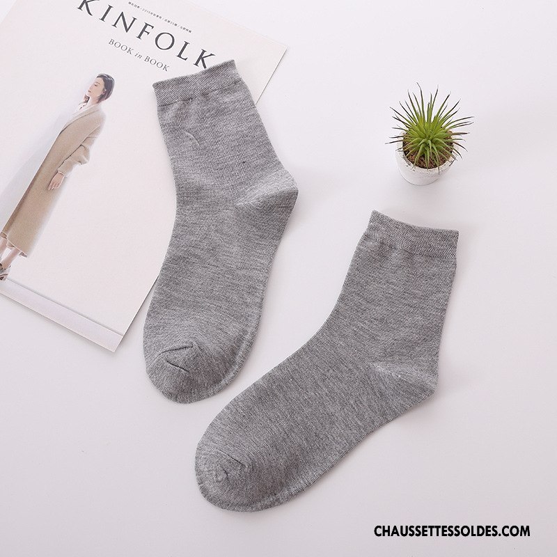 Chaussettes Mi Hautes Femme Coton Printemps Le Nouveau Été Milieu Violet