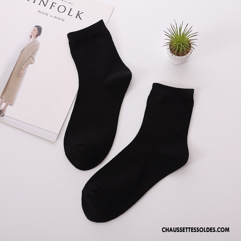 Chaussettes Mi Hautes Femme Coton Printemps Le Nouveau Été Milieu Violet