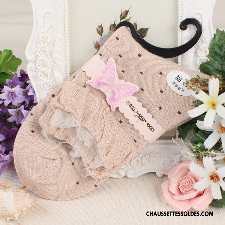 Chaussettes Mi Hautes Femme Couche Double Coton Bio Le Nouveau L'automne Dentelle Hiver Or