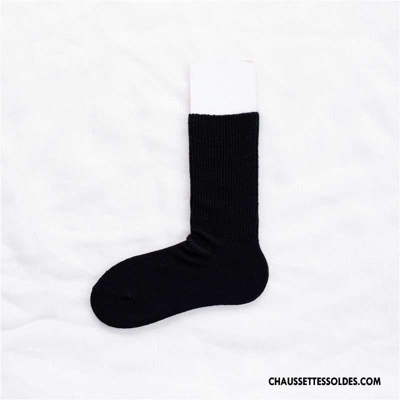 Chaussettes Mi Hautes Femme Couleur Lovers Style Milieu L'automne Homme Pure Gris
