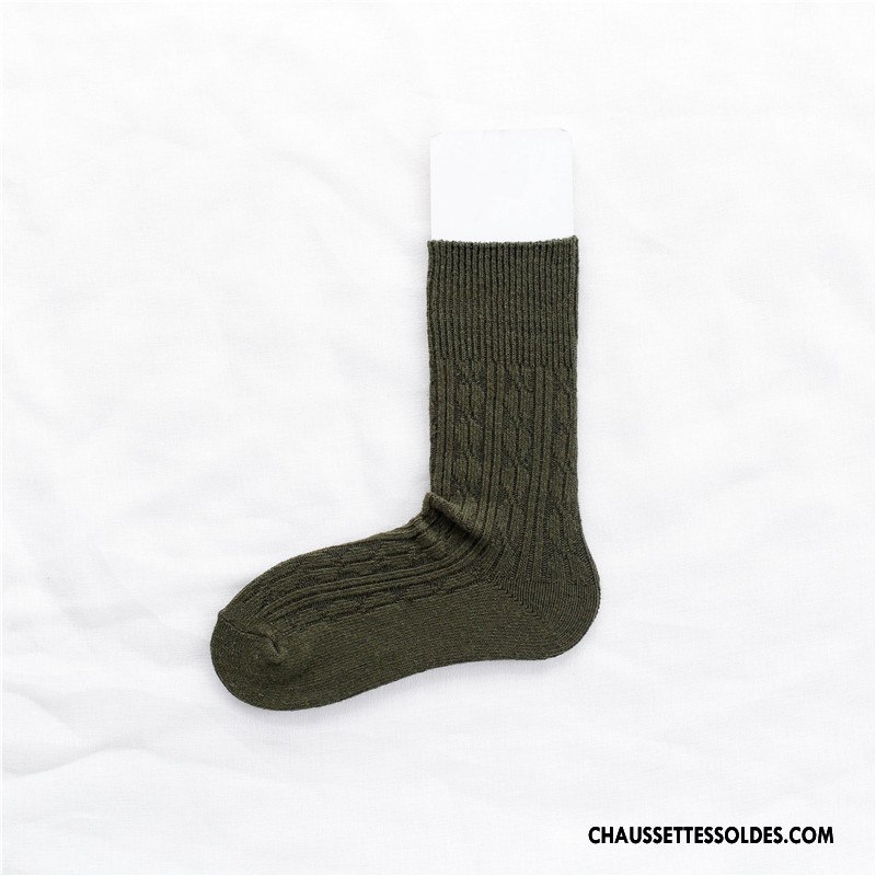 Chaussettes Mi Hautes Femme Couleur Lovers Style Milieu L'automne Homme Pure Gris
