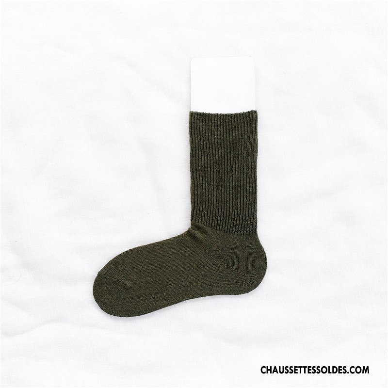 Chaussettes Mi Hautes Femme Couleur Lovers Style Milieu L'automne Homme Pure Gris