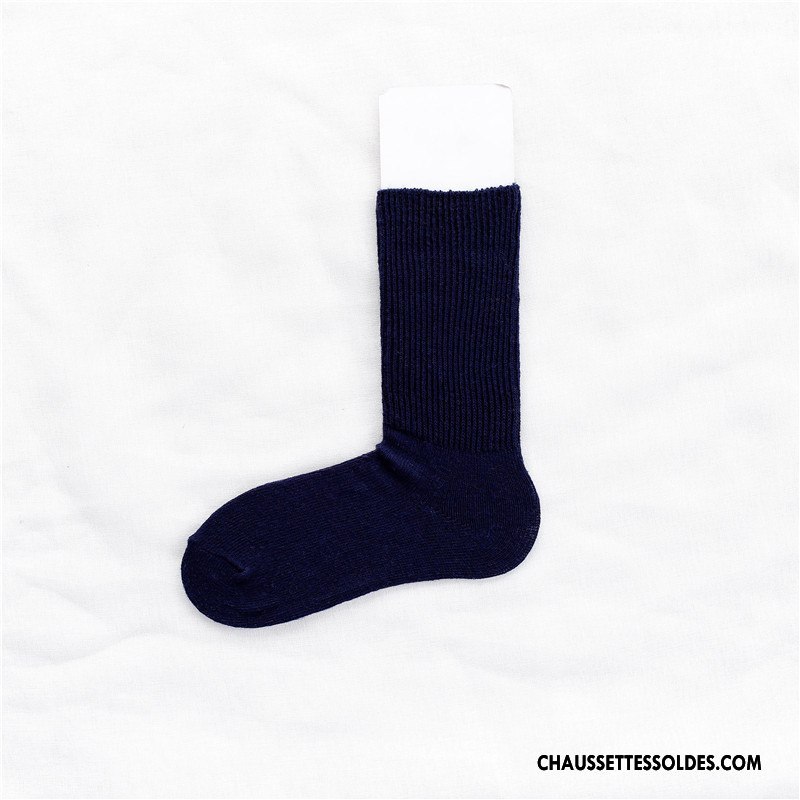 Chaussettes Mi Hautes Femme Couleur Lovers Style Milieu L'automne Homme Pure Gris